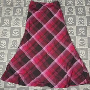 Plaid maxi skirt